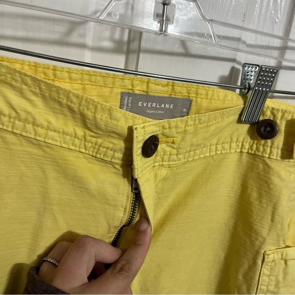 Everlane Butter Yellow The Fatigue Barrel Pant Linen Cotton Preppy Coastal 6 G2 - Picture 4 of 9